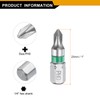sourcing map 2pcs Phillips Screwdriver Bit PH0 1/4" Hex Shank