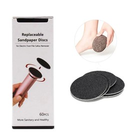 Yimart Sanding Bands,60 Pieces Replacement Sandpaper Discs for Electric Foot File Adjustable Speed Callus Remover Tool Sandpaper Pad Disks Replaceable for Men Women Dead Cracked Hard Skin (100 Grit)
