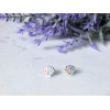 iuaccessories 925 Sterling silver mermaid sea shell stud earrings for