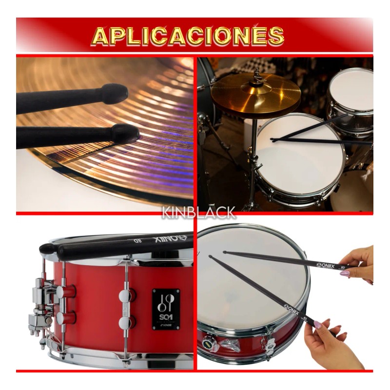 Baquetas Para Bateria Oniix By Vic Firth Medidas 5a 7a