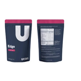UCAN - Gel Energético Edge, con Carbohidratos de Liberación Lenta, Energía Constante y Fácil de Digerir, Caja con 12 geles de 53 g (Paquete con 12 Geles, Fresa-Plátano)