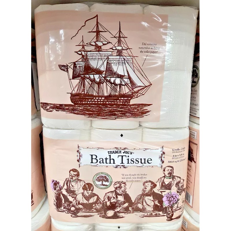 Trader Joe's Bath Tissue 12 Rolls 2 PLY (2 Bags)