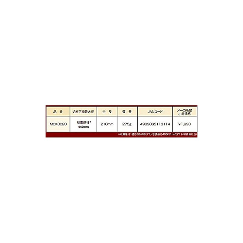 MCC Corporation (MCC) Tsubame Midget Cutter Carabiner Style MCK0020