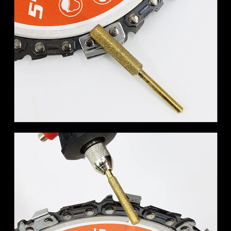 8Pcs Chainsaw Bits Titanium Plated Diamond Sharpener High Hardness Electric