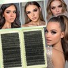 Volume Lash Clusters, 80D/100D Thick Eyelash Clusters 8–18mm D Curl,