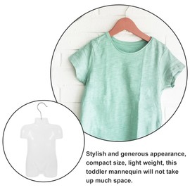 Transparent Clothing Display Mannequin Model Kids Clothing Mannequin Plastic with Removable Hook Ideal for Shops Photography 36 x 26 x 5.5 cm