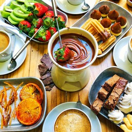 COM-FOUR® 6 x Fondue Forks Made of Stainless Steel - Dishwasher Safe Fondue Cutlery - Fondue Skewers with Stainless Steel Handle (Pack of 06 - Stainless Steel Handle)