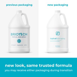 BRIOTECH Topical Skin Spray, Hypochlorous Acid for Sensitive Skin, HOCl Facial Mist, Full Body Support Against Irritation, Calm Redness, Soothe Foot & Scalp, 1 Gallon Refill (1 Pack)