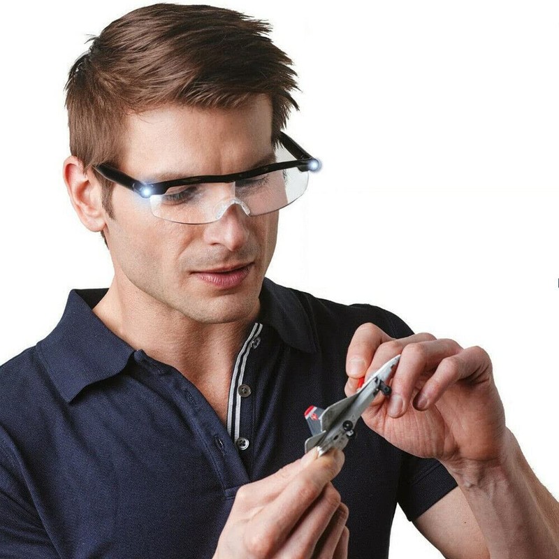 Head Magnifier Glasses, Hands Free Light Filter, Lupa Headband Magnifier,