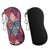MoKo Glasses Case, Pack of 2 Lightweight Neoprene Zip Sunglasses