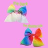 INSbobo Girls Hair Clips Set - 4 Rainbow Bows &