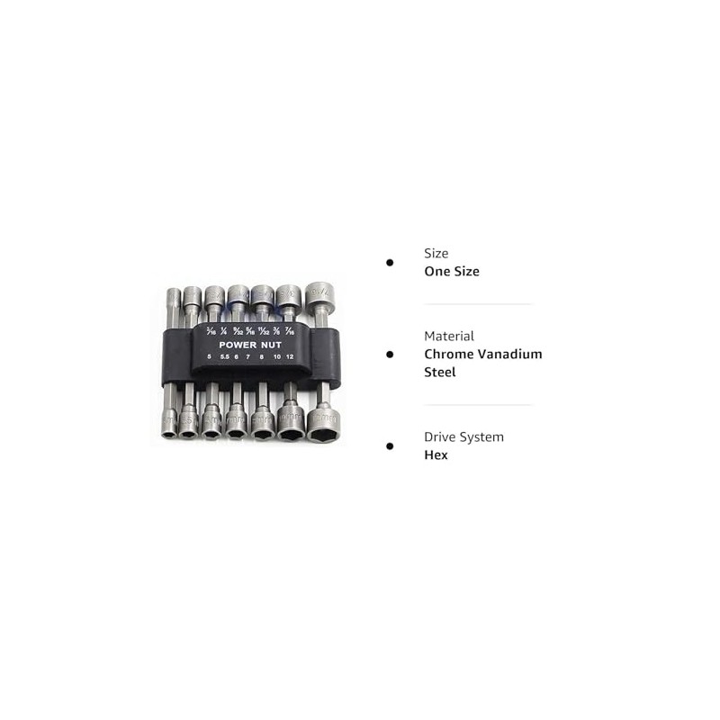 PANOVOS 14pcs Power Nuts Driver Drill Bit Tools Set Metric