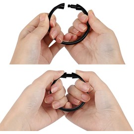 Shower Curtain Rings, Curtain Ring Hooks, Opening Design, 50mm Inner Diameter, Plastic Curtain O-Ring Hooks, Rust and Corrosion Resistant, Easy to Install, Easy to Glide on Standard Shower Rod (White)