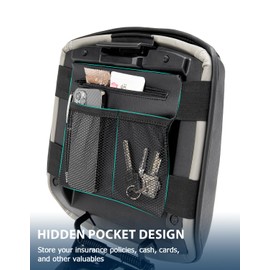 Eaglecover Center Console Cover for 2009-2015 Honda Pilot Accessories, PU Leather Car Armrest Protector, Anti-Scratch (Black)