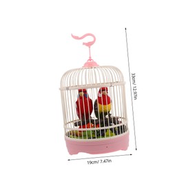 KONTONTY Sound Activated Musical Bird Cage Interactive Toy Bird Creative Plaything Unique Design