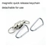 VQORAHUIX Magnetic Net Release Fly Fishing Net Retractor Magnetic Keychain,