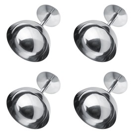 Set of 4 Stainless Steel Ice Cream High Dessert Bowls with Cute Base, Cups for Dessert, Ice Cream Sundae, Fruit, Salad, Snack, Cocktail, Condiments, Sundries