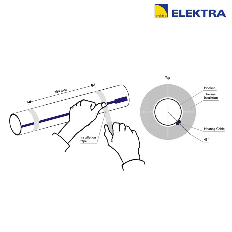 Elektra 2m Frost Protect Freezing Condensate Pipe - Condenser Boiler
