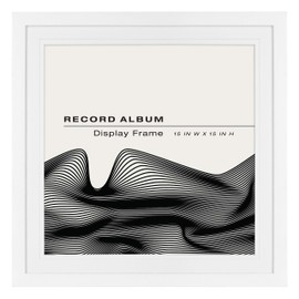 MCS, White 15x15 Inch Single Groove Record Album Frame, 15 x 15