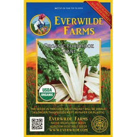 Everwilde Farms - 100 Organic Fordhook Giant Swiss Chard Seeds - Gold Vault Packet