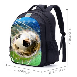 MATMO Boys Football Backpack Football Print Cool Football Pattern School Bag, football backpack 23-10