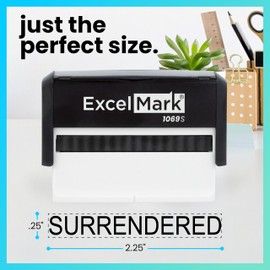 Surrendered Self-Inking Rubber Stamp - Black Ink - Required for Dealers Participating in The webDealer Program