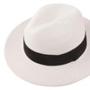 AQOKKA Summer Straw Fedora Hat for Women Men Travel Panama