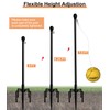 Garbuildman Tetherball Set with Rope for Outdoor Backyard, Adjustable Tether