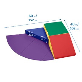 ECR4Kids SoftZone Adventurer's Summit Ramp, Corner Climber, Assorted, 4-Piece