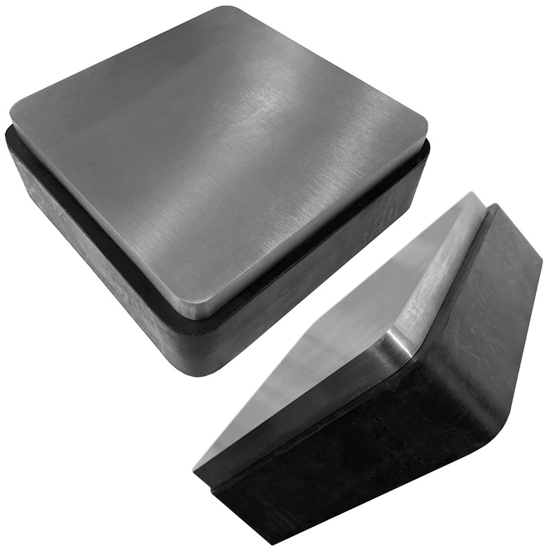 4" RUBBER/STEEL BLOCK : Solid Dapping Doming Bench Anvil 100x100x35mm