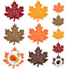 HOWAF 5 Pack Autumn Leaf Table Placemats and Coasters, Thanksgiving