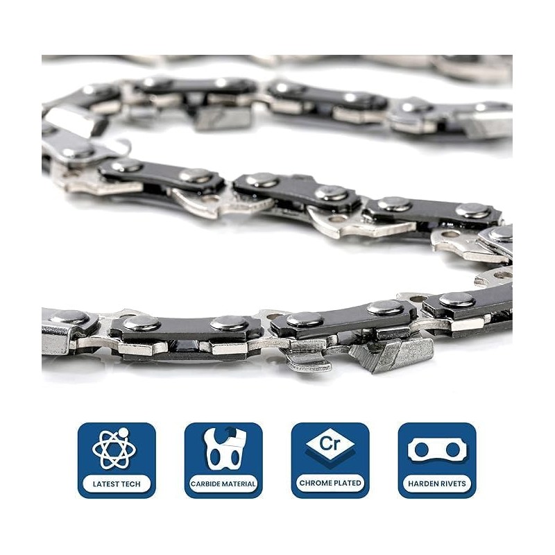 Carbide Chainsaw Chain 14 Inch, 050" Gauge, 3/8" LP Pitch,