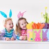 FYSUIMU 24 Set Easter Bunny Paper Treat Bags with Tissue
