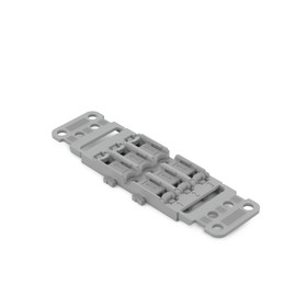 WAGO 3 Port 221-2503 221-2503 Strain Relief Mounting Adapter for 221 Inline Lever Connector Screw Mount Grey (Pack of 5)