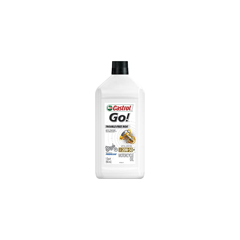 Castrol 06102 GO! 20W-50 4T Motorcycle Oil - 1 Quart