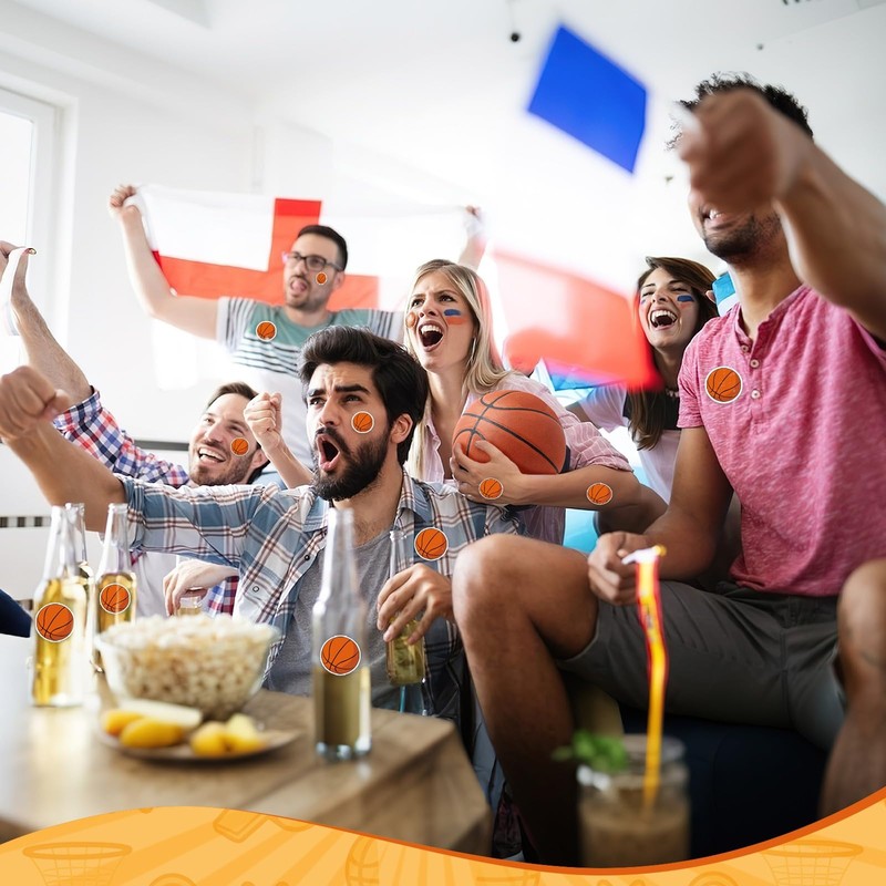 JULMELON 512Pcs Basketball Stickers for Kids, Water-Repellent Sports Stickers for