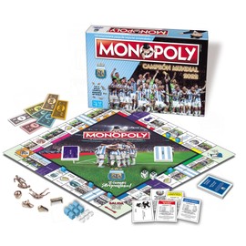 Monopoly Argentina Campeon Mundial Edition Board Game for Families and Kids Ages 8 and Up Spanish Version