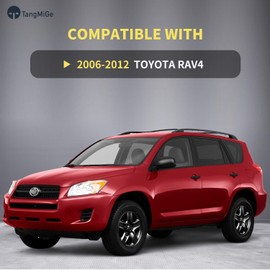 TangMiGe 4-Pack Wheel Skins Compatible with Toyota RAV4 2006 2007 2008 2009 2010 2011 2012, 17 inch 17", Hubcaps Wheel Covers (Black Color)