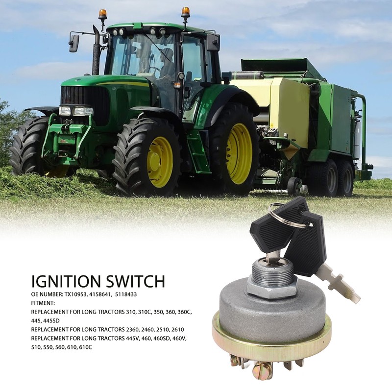 Tractor Ignition Switch 5118433 Ignition Light Key Starter Switch for