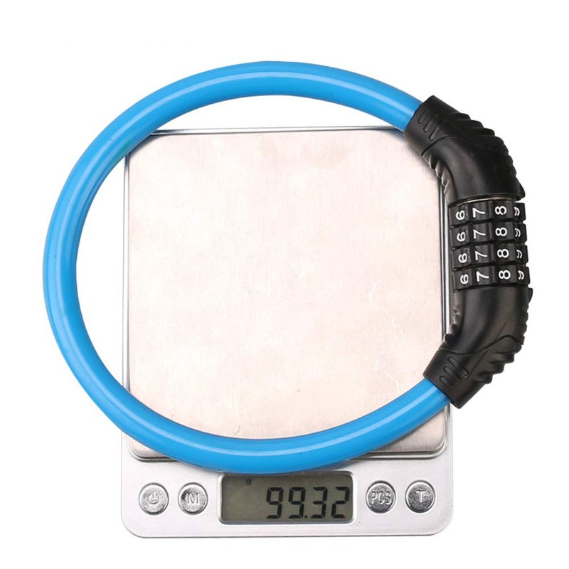 VOANZO 2pcs Bicycle Lock Cable, 4-Digit Number Resettable Combination Bike