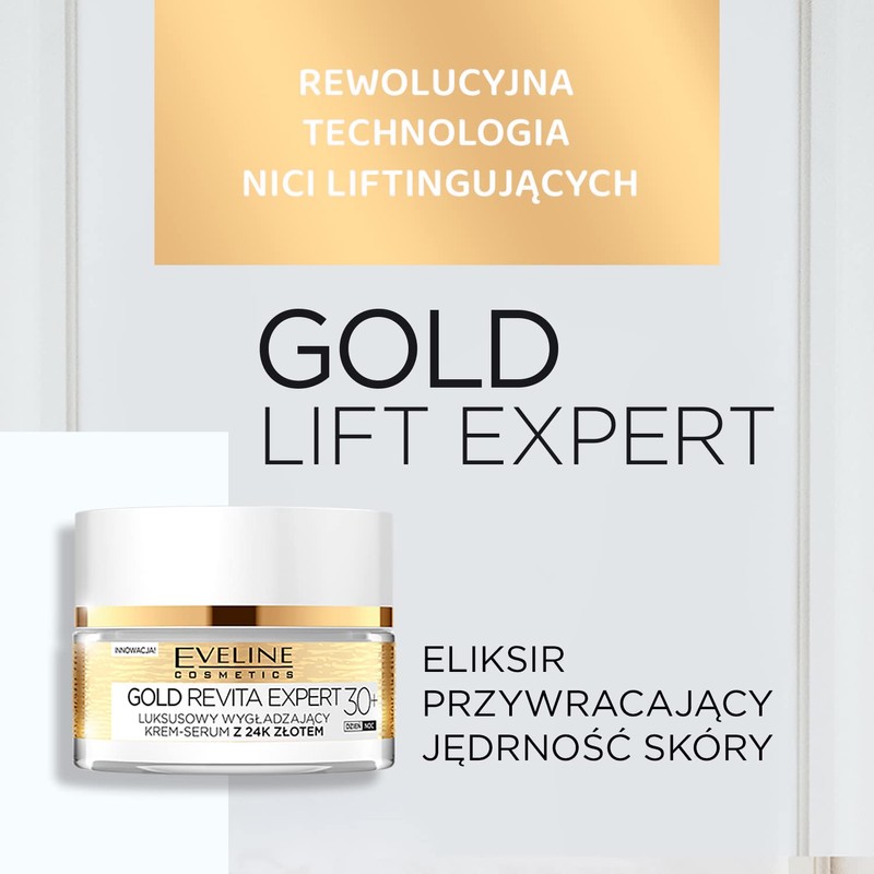 Eveline Gold Lift Luxury Anti-Wrinkle Eye Pads with 24 K