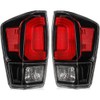 EPIC LIGHTING Halogen Replacement Spec Tail Lights Black Bezel Compatible