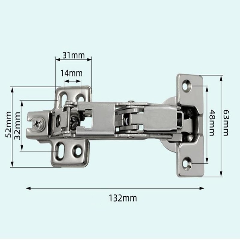 180 Degree Hinges Frameless Cabinet Doors Hinges Concealed Hydraulic Adjustable