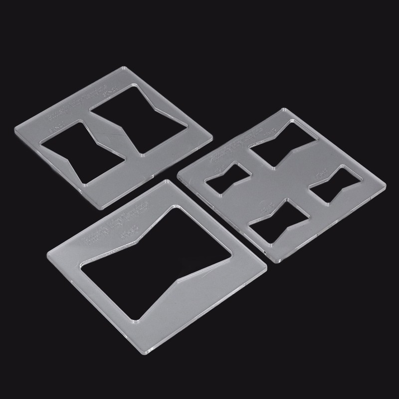 3Pcs 6x6 Inches Butterfly Key Inlay Template Router and Decorative