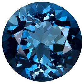 3.16 ct Round (9 x 9 mm) Brazilian London Blue Topaz Natural Loose Gemstone, Large, gemstone, london-blue-topaz