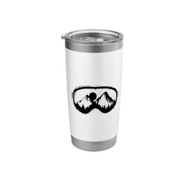 Ski Goggles with Mountains in Winter Vacation with Snow Stainless Steel Insulated Tumbler