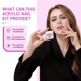 Saviland Acrylic Nail Kit – Nails Kit Acrylic Set Acrylic Powder & Liquid with Builder Nail Gel Nail Drill Glitter Nail Art Powder Acrylic Nail Tools for Home DIY Nail Salon Use Christmas Gift