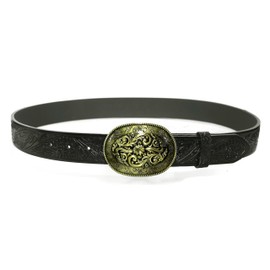 GURANSE 3D Acanthus Flower parterre Style Cowboy Western Belt Buckle, Copper Acanthus Flower, Medium