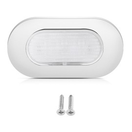 12V White LED Marine Boat Yacht Stainless Steel Oblong Courtesy Light Stair Deck Usage