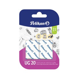 Pelikan Rubber Bread UG 20 White Eraser Suitable for Technical, Artistic and School Drawing Charcoal Graphite (Pack of 2)
